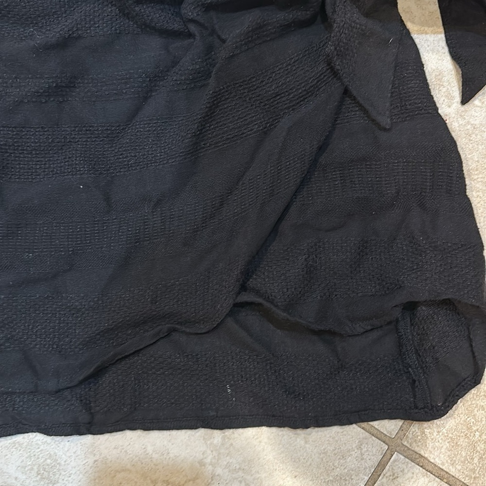 Free People Kamala Endless Summer Black Cotton Gauze Wrap Skirt XS Cover Up - Picture 7 of 9